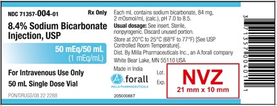 "image Description" (Sodium Bicarbonate Inj Vial Label)
