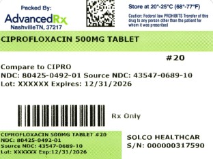 Ciprofloxacin Tablet - Images NDC 80425-0492