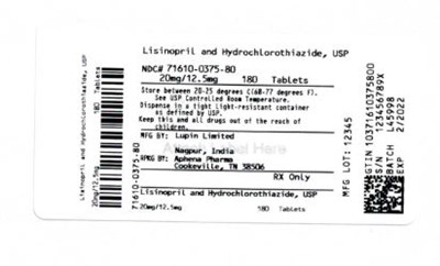 71610-0375-80.jpg Bottle Label 20 mg/12.5 mg - 71610 0375 80