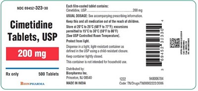 Cimetidine Tablets 200 mg Bottle Label (Image02)
