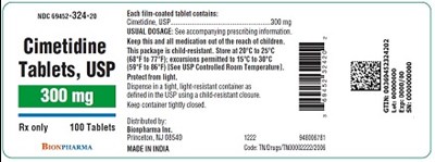 Cimetidine Tablets 300 mg Bottle Label (Image03)