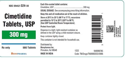 Cimetidine Tablets 300 mg Bottle Label (Image04)