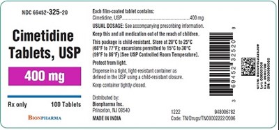 Cimetidine Tablets 400 mg Bottle Label (Image05)
