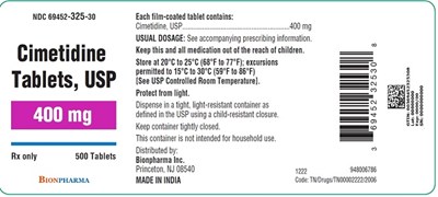 Cimetidine Tablets 400 mg Bottle Label (Image06)
