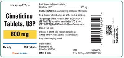 Cimetidine Tablets 800 mg Bottle Label (Image07)