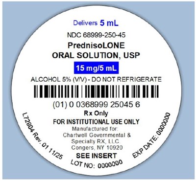 Image Description (Prednisolone Oral Solution 5ml Unit Dose Label)