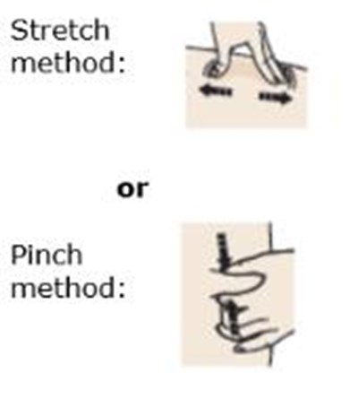 Step 3. Stretch Or Pinch Your Injection Site To Create A Firm Surface. (Enbrel 17)