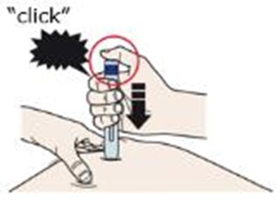 When You Are Ready To Inject, Press The Purple Start Button. You Will Hear A Click. (Enbrel 19)