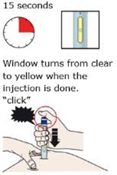 Step 6. Keep Pushing Down On Skin For About 15 Seconds. (Enbrel 1a)