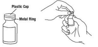 1.	Remove The Pink Plastic Cap From The Enbrel Vial.  Do Not Remove The Gray Stopper Or Silver Metal Ring Around The Top Of The Enbrel Vial. (Enbrel 21)