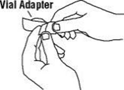 4.	Open The Wrapper That Contains The Vial Adapter By Peeling Apart The Tabs And Set The Vial Adapter Aside For Later Use.  Do Not Touch The Vial Adapter’s Twist On End Or The Spike Inside. (Enbrel 23)