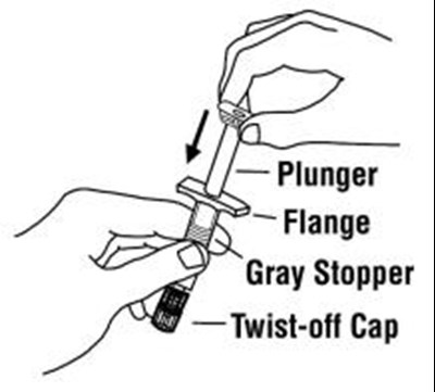 5.	Slide The Plunger Into The Flange End Of The Syringe. (Enbrel 24)