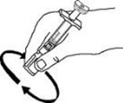 11.	Gently Swirl The Enbrel Vial In A Circular Motion To Dissolve The Powder.  If You Used The Dose Tray To Hold Your Enbrel Vial, Take The Vial (with The Vial Adapter And Syringe Still Attached) Out Of The Dose Tray, And Gently Swirl The Vial In A Circular Motion To Dissolve The Powder. (Enbrel 2a)