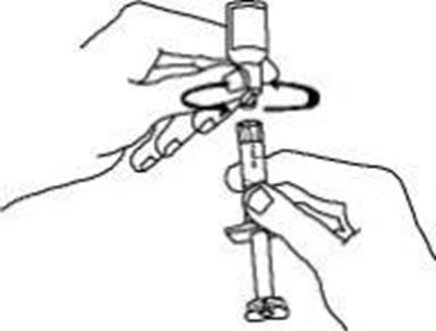 14.	Remove The Syringe From The Vial Adapter, By Holding The Vial Adapter With One Hand And Turning The Syringe Counter Clockwise With Your Other Hand.  Do Not Touch Or Bump The Plunger.  Place The Enbrel Vial With The Vial Adapter On Your Flat Work Surface. (Enbrel 2d)