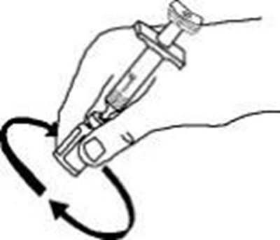 13.	Leave The Syringe In Place.  Gently Swirl The Enbrel Vial In A Circular Motion To Dissolve The Powder. (Enbrel 38)