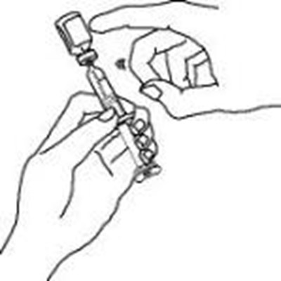 15.	With The Needle Still Inserted In The Enbrel Vial, Check For Air Bubbles In The Syringe.  Gently Tap The Syringe To Make Any Air Bubbles Rise To The Top Of The Syringe.  Slowly Push The Plunger Up To Remove The Air Bubbles.  If You Push Solution Back Into The Vial, Slowly Pull Back On The Plunger To Draw The Correct Amount Of Solution Back Into The Syringe. (Enbrel 3a)
