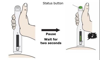 Place And Hold On The Skin. Wait For The Status Button To Turn Green And A Chime To Sound. (Enbrel 4f)