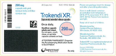 trokendi-07.jpg PRINCIPAL DISPLAY PANEL - 200 mg Capsule Bottle Label - trokendi 07