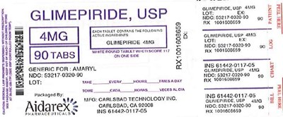53217-0320_GLIMERPIRIDE_4MG - glimepiride 4mg 3