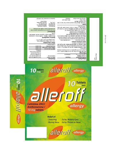 Image Of Carton Label (Aleroff Caja X 10)