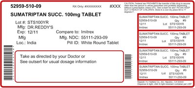 Sumatriptan Succ. 100mg Tablet - label