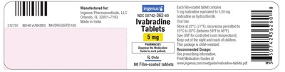 Ivabradine Tablets, 5 mg (Bottle Label 60 count)