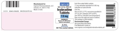 Ivabradine Tablets, 7.5 mg (Bottle Label-60 count)