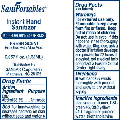 san04-0000-01.jpg PRINCIPAL DISPLAY PANEL – Sanear 0.057 fl. oz. Pouch - san04 0000 01