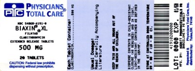 image of 500 mg XL package label - 4191
