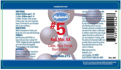 label - Kali Mur 6X 1000 Tablets