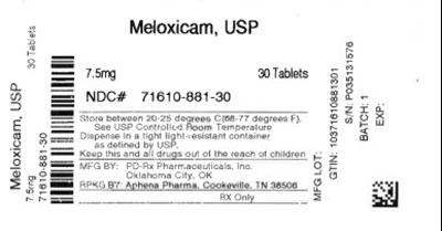 Label (71610 0881 30)
