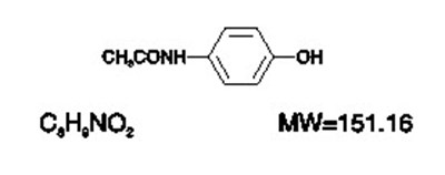 The Structural Formula For Acetaminophen. (Hydrocodone Bitartrate And Acetaminophen 5mg 325mg 2)