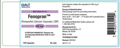 Image Description (Fenoprofen Calcium Capsules 300mg Bottle Label)