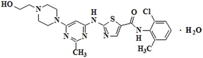 Chemical Structure - dasatinib struct