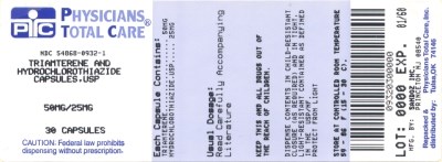 Triamterene and Hydrochlorothiazide 50 mg/25 mg Label - 0932