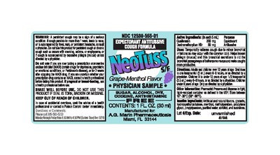 Neotuss S/f Label (Neotuss S F Drug Facts Label)