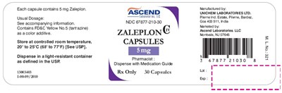 zal-5mg-cap-cont-lbl.jpg Zaleplon Capsules 5 mg - Container Label - zal 5mg cap cont lbl