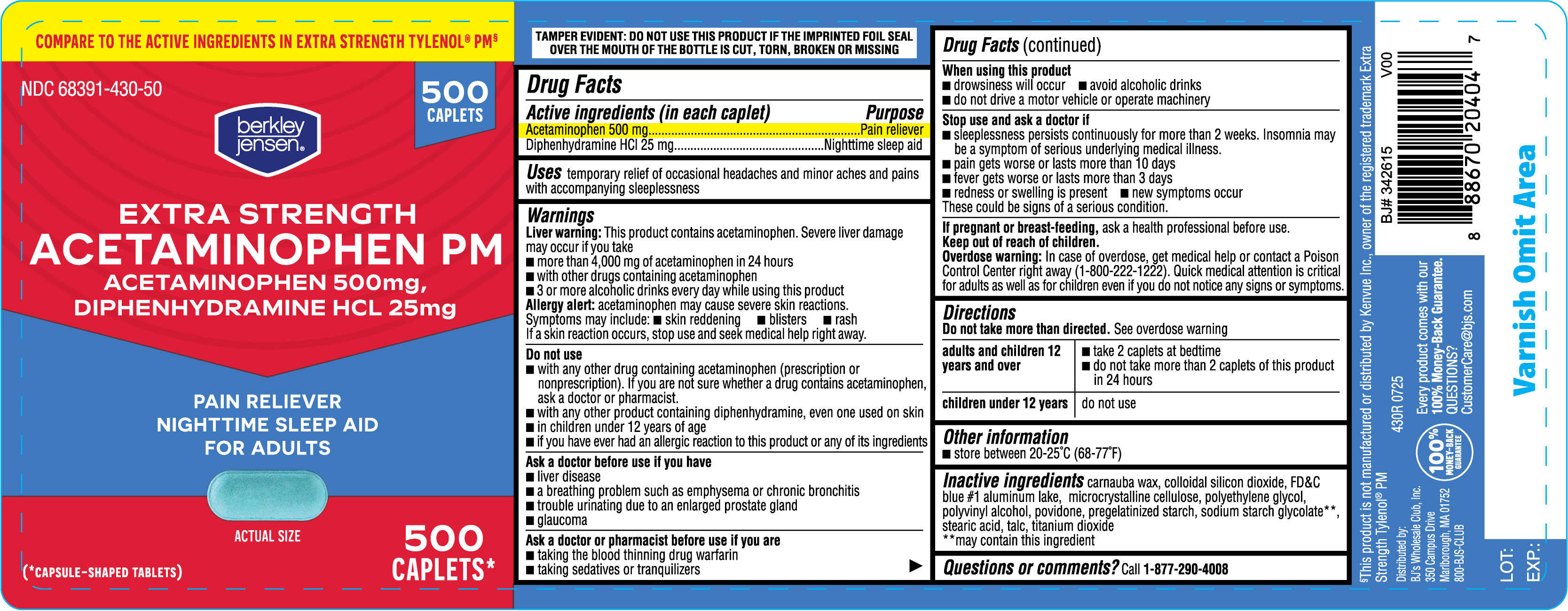 Extra Strength Acetaminophen Pm - Images NDC 68391-430