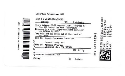 Bottle Label 100 mg (71610 0465 30)
