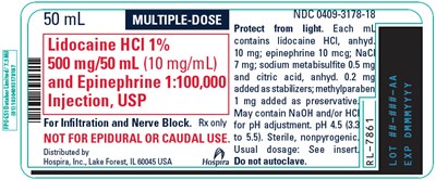 lidocaine-14.jpg PRINCIPAL DISPLAY PANEL - 20 mL Vial Tray - 3182 - lidocaine 14
