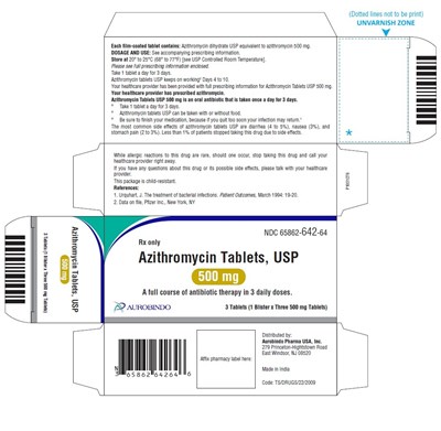 Package Label-principal Display Panel (500 mg 3 Tablets (1 Blister x Three 500 mg Tablets))