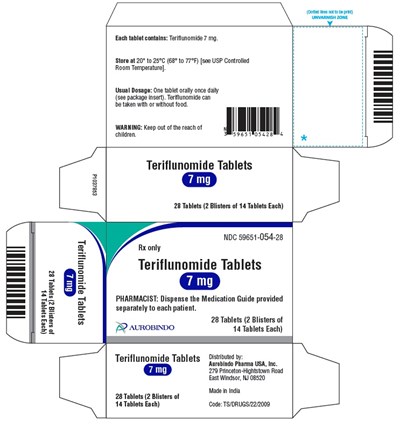 teriflunomide-fig4.jpg PACKAGE LABEL-PRINCIPAL DISPLAY PANEL - 7 mg - 28 Tablets (2 Blisters of 14 Tablets Each) - teriflunomide fig4