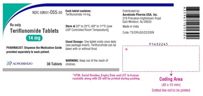 teriflunomide-fig5.jpg PACKAGE LABEL-PRINCIPAL DISPLAY PANEL - 14 mg - (30 Tablets Bottle) - teriflunomide fig5