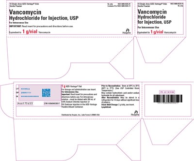 vancomycin-12.jpg PRINCIPAL DISPLAY PANEL - 1 g Vial Tray - vancomycin 12