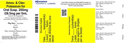 Amox And  Clav Potassium For Oral Susp 200mg 285mg Per 5ml (30446852 9a54 4d16 Ba12 56ffd0149985 00)