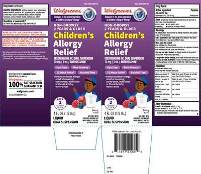 Fexofenadine HCl, Usp 30 mg (Childrens Fexofenadine HCl Berry Liquid Mia 1)