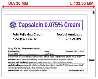 capsaicin-cream-60g-tube-label.jpg image description - capsaicin cream 60g tube label