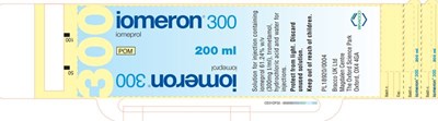 Iomeron 300 Vial 200 mL - UK Iomeron 300 200ml label