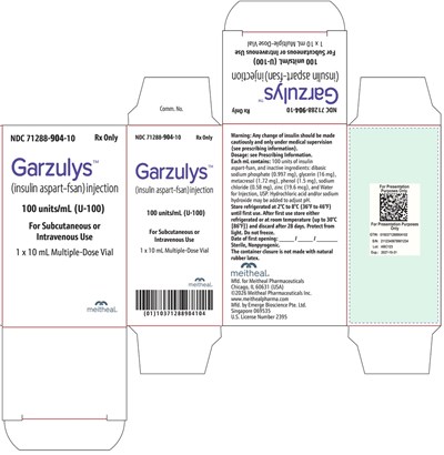 Principal Display Panel – Garzulys (insulin Aspart-fsan) Injection 100 Units Per mL Vial Carton (Vial 100u Carton V5)