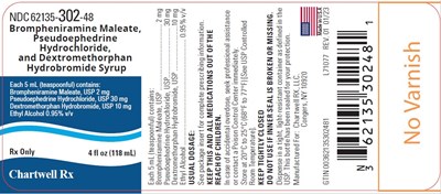 brom-pseudo-dextro-syrup-118ml-label.jpg Brompheniramine Maleate, Pseudoephedrine Hydrochloride, and Dextromethorphan Hydrobromide Syrup 4 FL.OZ. (118 mL) - NDC 62135-302-48 - Label - brom pseudo dextro syrup 118ml label